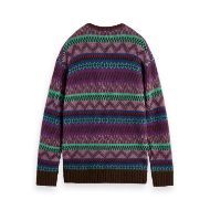 Picture of SCOTCH&SODA MEN'S JACQUARD DROPPED SHOULDER CREWNECK IN MULTICOLOUR 2