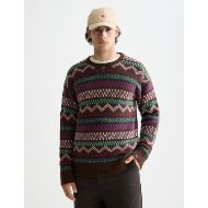 Picture of SCOTCH&SODA MEN'S JACQUARD DROPPED SHOULDER CREWNECK IN MULTICOLOUR 4
