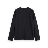 Снимка на SCOTCH&SODA MEN'S RELAXED FIT JACQUARD KNIT T-SHIRT IN DARK GREY 2