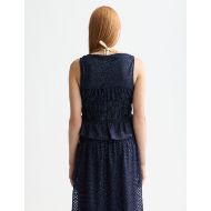 Picture of SCOTCH&SODA WOMEN'S SMOCKED TANK IN PEACOAT 5