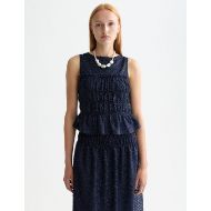 Picture of SCOTCH&SODA WOMEN'S SMOCKED TANK IN PEACOAT 4