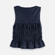 Picture of SCOTCH&SODA WOMEN'S SMOCKED TANK IN PEACOAT 2