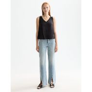 Picture of SCOTCH&SODA WOMEN'S V-NECK RUFFLE TANK IN METEORITE 6