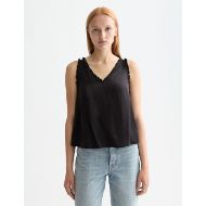 Picture of SCOTCH&SODA WOMEN'S V-NECK RUFFLE TANK IN METEORITE 4