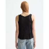 Picture of SCOTCH&SODA WOMEN'S V-NECK RUFFLE TANK IN METEORITE 5