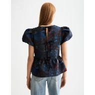 Picture of SCOTCH&SODA WOMEN'S CAP SLEEVE TOP WITH PEPLUM IN PHEASANT 5
