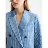 Picture of SCOTCH&SODA WOMEN'S CORDUROY DOUBLE BREASTED BLAZER IN FADED DENIM 6