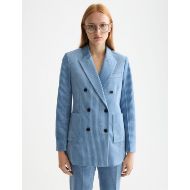Picture of SCOTCH&SODA WOMEN'S CORDUROY DOUBLE BREASTED BLAZER IN FADED DENIM 4
