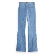 Picture of SCOTCH&SODA WOMEN'S VIOLET HIGH RISE FLARE LEG CORDUROY PANT IN BLUE 2