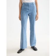 Picture of SCOTCH&SODA WOMEN'S VIOLET HIGH RISE FLARE LEG CORDUROY PANT IN BLUE 4