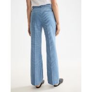 Picture of SCOTCH&SODA WOMEN'S VIOLET HIGH RISE FLARE LEG CORDUROY PANT IN BLUE 5