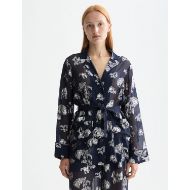 Picture of SCOTCH&SODA WOMEN'S FESTIVE PYJAMA BLAZER IN PEACOAT 4