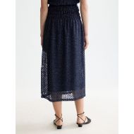 Picture of SCOTCH&SODA WOMEN'S LUREX SMOCKED SKIRT IN PEACOAT 5