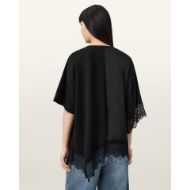 Picture of ALLSAINTS WOMEN'S LENNY LACE TEE IN BLACK 2