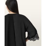 Picture of ALLSAINTS WOMEN'S LENNY LACE TEE IN BLACK 3