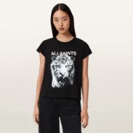 Picture of ALLSAINTS WOMEN'S STATIC ANNA TEE IN BLACK 1
