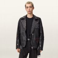 Picture of ALLSAINTS MEN'S COLE BIKER JACKET IN BLACK 1