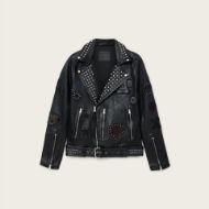 Picture of ALLSAINTS MEN'S COLE BIKER JACKET IN BLACK 7
