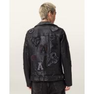 Picture of ALLSAINTS MEN'S COLE BIKER JACKET IN BLACK 2