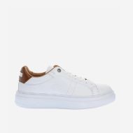 Picture of LA MARTINA MEN'S LEATHER SNEAKERS WITH LOGO IN WHITE 1