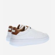 Picture of LA MARTINA MEN'S LEATHER SNEAKERS WITH LOGO IN WHITE 3