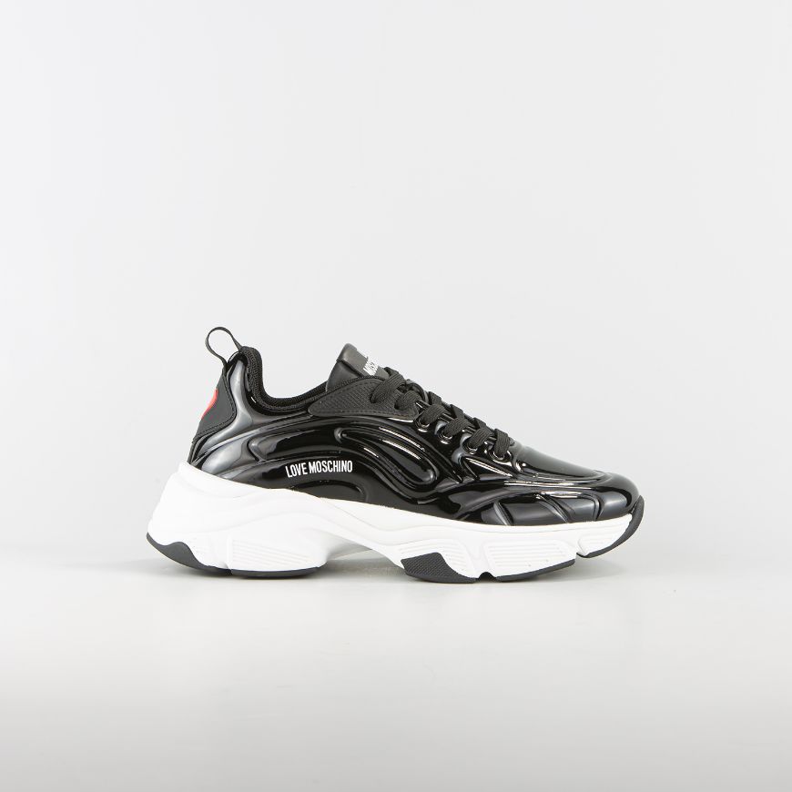 Picture of LOVE MOSCHINO WOMEN'S STARDUST SNEAKERS IN BLACK