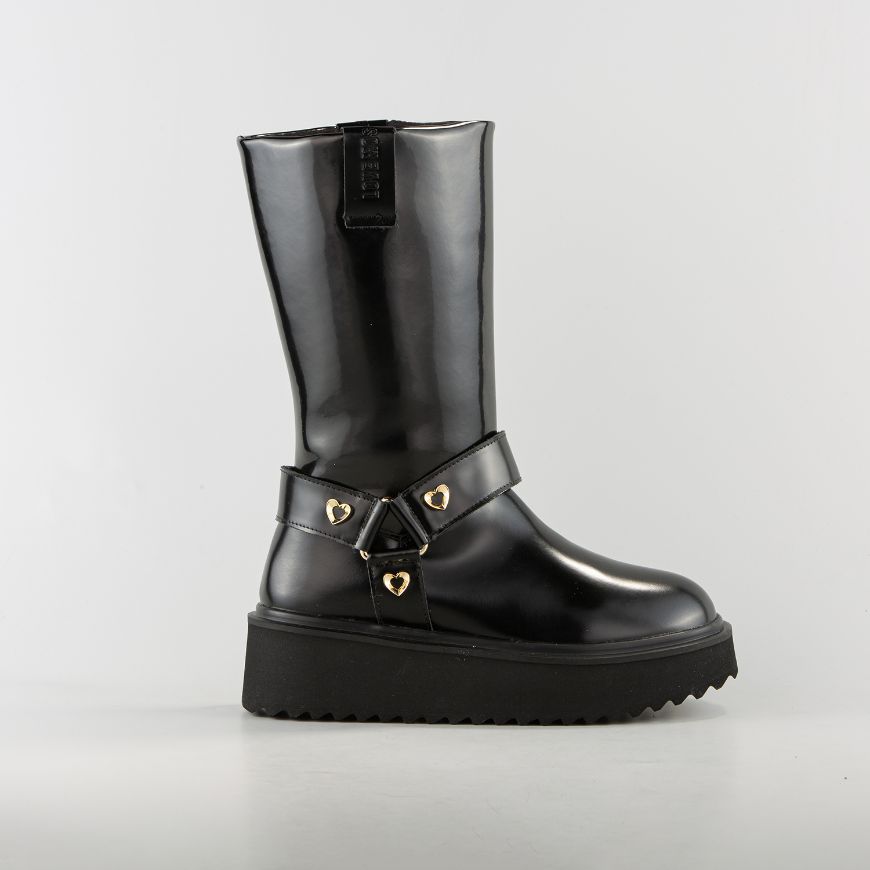 Снимка на LOVE MOSCHINO ДАМСКИ БОТУШИ НА ПЛАТФОРМА В ЧЕРНО