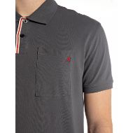 Снимка на REPLAY МЪЖКА БЛУЗА С ЯКА ОТ ПИКЕ С ДЖОБ НА ГЪРДИТЕ В СИВО 4