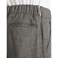 Picture of REPLAY MEN'S TAPARED-FIT HERRINGBONE TROUSERS IN BLACK AND NATURAL WHITE 4