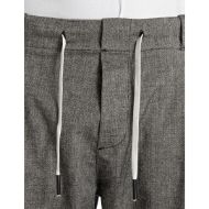 Picture of REPLAY MEN'S TAPARED-FIT HERRINGBONE TROUSERS IN BLACK AND NATURAL WHITE 5