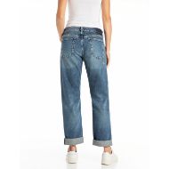 Picture of REPLAY WOMEN'S AUBRY BOY-FIT JEANS 11 OZ COMFORT BLUE DENIM IN MEDIUM BLUE 3