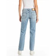 Picture of REPLAY WOMEN'S AKEME STRAIGHT-FIT JEANS 11 OZ COMFORT BLUE DENIM IN LIGHT BLUE 3