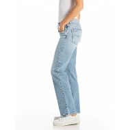 Picture of REPLAY WOMEN'S AKEME STRAIGHT-FIT JEANS 11 OZ COMFORT BLUE DENIM IN LIGHT BLUE 2