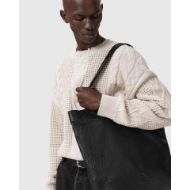 Picture of ALLSAINTS MEN'S TENTER CREW IN ECRU WHITE 4