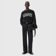 Picture of ALLSAINTS MEN'S STOKES CREW IN BLACK/ECRU WHITE 6