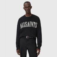 Picture of ALLSAINTS MEN'S STOKES CREW IN BLACK/ECRU WHITE 3
