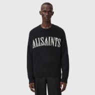 Picture of ALLSAINTS MEN'S STOKES CREW IN BLACK/ECRU WHITE 1