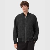 Picture of ALLSAINTS MEN'S SAKU BOMBER IN CHARCOAL GREY 1