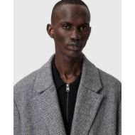 Picture of ALLSAINTS MEN'S EZRA COAT IN BLACK/WHITE 4