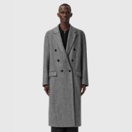 Picture of ALLSAINTS MEN'S EZRA COAT IN BLACK/WHITE 3