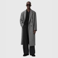 Picture of ALLSAINTS MEN'S EZRA COAT IN BLACK/WHITE 5