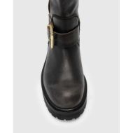 Picture of ALLSAINTS WOMEN'S TAY BIKER BOOT IN DARK BROWN 4