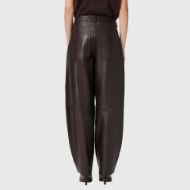 Picture of ALLSAINTS WOMEN'S JETT LEATHER TROUSERS IN BITTER BROWN 2