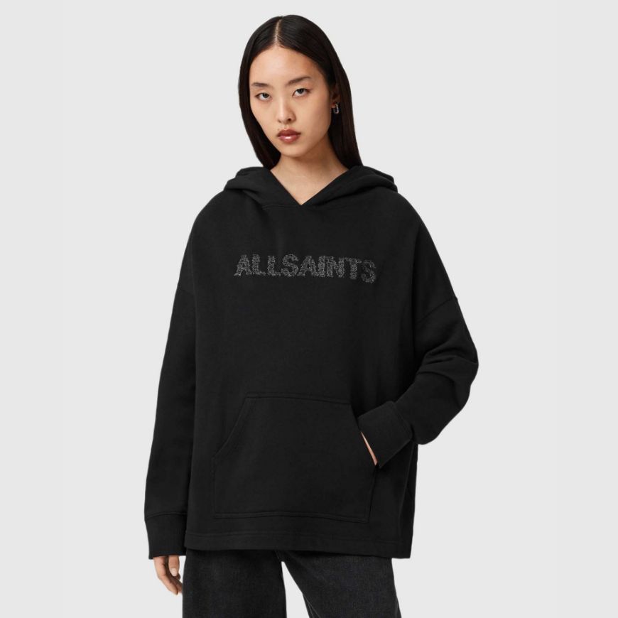 Снимка на ALLSAINTS ДАМСКИ СУИТШЪРТ PINS ETTIENNE HOODY В ЧЕРНО