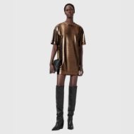 Снимка на ALLSAINTS ДАМСКА РОКЛЯ SPARKLE TEE DRESS В БРОНЗОВО ЗЛАТИСТО 8