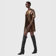 Снимка на ALLSAINTS ДАМСКА РОКЛЯ SPARKLE TEE DRESS В БРОНЗОВО ЗЛАТИСТО 7
