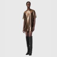 Снимка на ALLSAINTS ДАМСКА РОКЛЯ SPARKLE TEE DRESS В БРОНЗОВО ЗЛАТИСТО 5