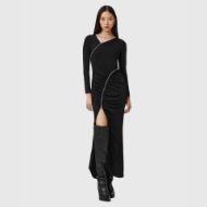 Picture of ALLSAINTS WOMEN'S ELSIE ZIPPER DRESS IN BLACK 1