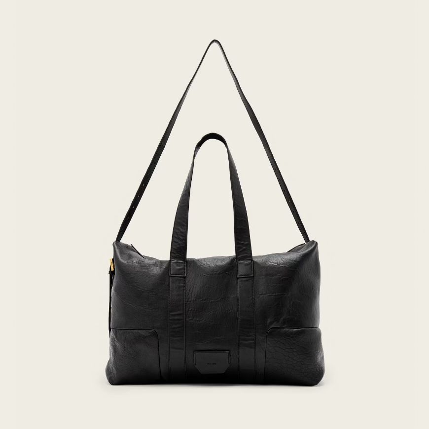 Picture of ALLSAINTS WOMEN'S ARES GRAIN HOLDALL IN BLACK