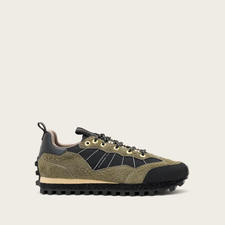 Снимка на ALLSAINTS МЪЖКИ СПОРТНИ ОБУВКИ NEVIS SNEAKER В КАКИ ЗЕЛЕНО/ЧЕРНО